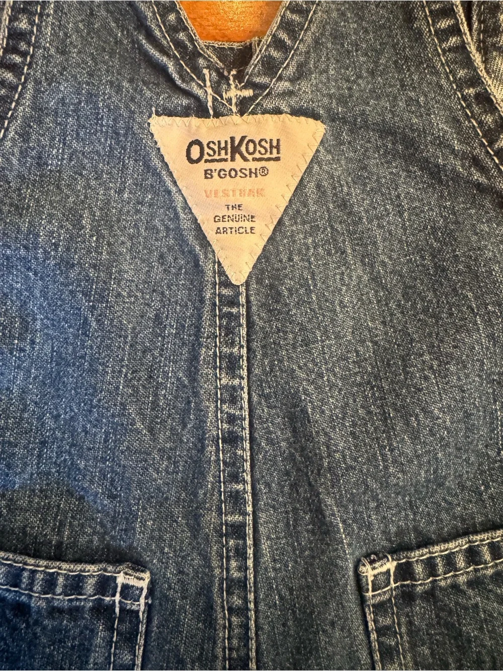Vintage OshKosh B'Gosh Denim Overalls 0-3M EUC Made in USA Vestbak